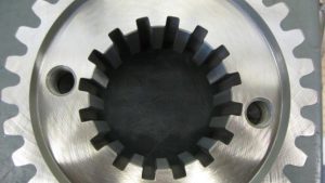 Gear with spline hub profile